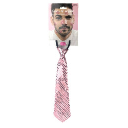 Cravate sequin ROSE DESTOCKAGE