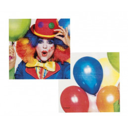 Set 12 Serviettes Clown (33...