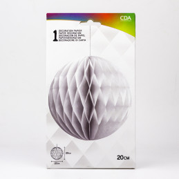 Boule alvéolée Blanc 20 CM 