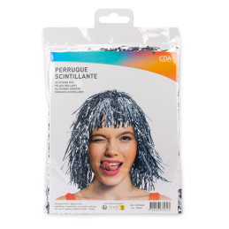Perruque disco lamée ARGENT 
