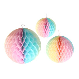 Set de 3 boules pastel...