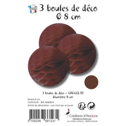 3 Boules alvéolées chocolat...