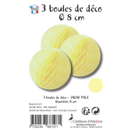 3 Boules alvéolées jaune...