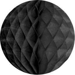 3 Boules alvéolées noir 8cm 