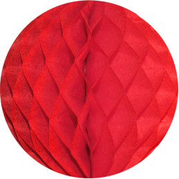 3 Boules alvéolées  8cm ROUGE 