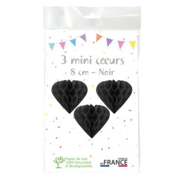 3 minis coeurs 8 cm...