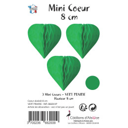 3 minis coeurs 8 cm...