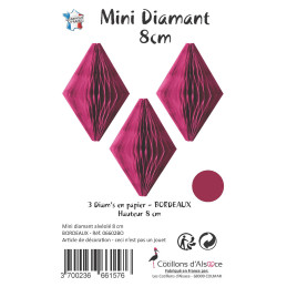 3 minis diamants 8 cm...