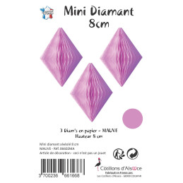 3 minis diamants 8 cm...