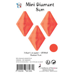 3 minis diamants 8 cm...