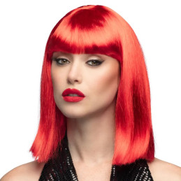 Perruque Dance rouge neon 
