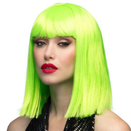 Perruque Dance vert neon 