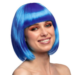 Perruque Cabaret - Bleu roy 