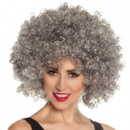 Perruque afro - Gris...