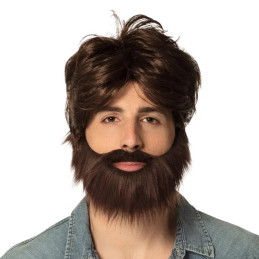 Perruque Dude avec barbe et...