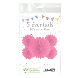5 Eventails alvéolés 15cm...