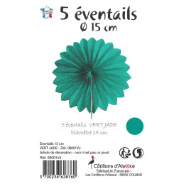 5 Eventails alvéolés 15cm...