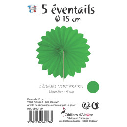 5 Eventails alvéolés 15cm...