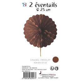 2 Eventails alvéolés 25cm...
