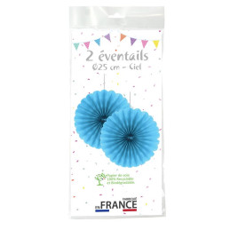 2 Eventails alvéolés 25cm...