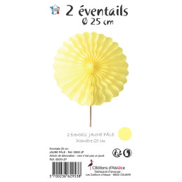 2 Eventails alvéolés 25cm...