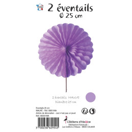 2 Eventails alvéolés 25cm...