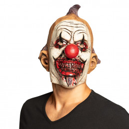 Masque tête latex Evil clown 
