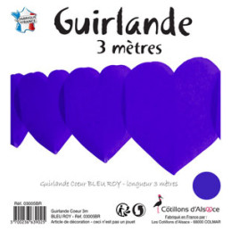 Guirlande coeurs 3 m - Bleu...