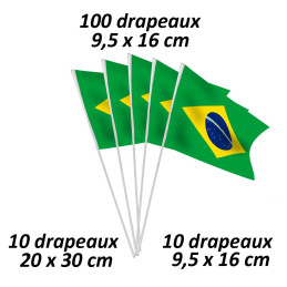 Sachet drapeaux nation Brésil 