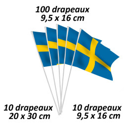 Sachet drapeaux nation Suède 