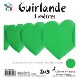 Guirlande coeurs 3 m - Vert...