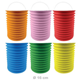 Lampion cylindrique 16cm 6...