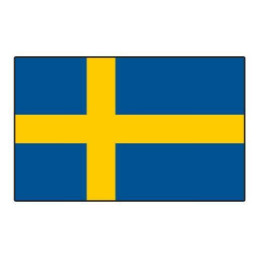 Sachet 100 drapeaux 9.5 x 16cm nation  Suède en papier