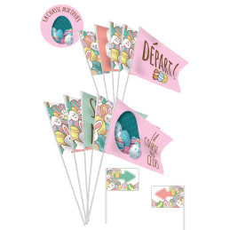 Sachet 10 drapeaux 9.5 x 16...