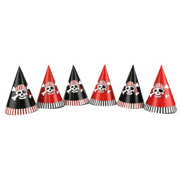 6 Chapeaux pointus PIRATE 