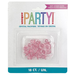 18  tétines roses 2.5 cm 