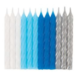 24 Bougies spirales - Blanc...