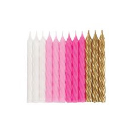 24 Bougies spirales - Blanc...