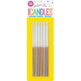 12 Bougies 13 cm ombres...