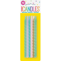 12 Bougies 13 cm spirales...