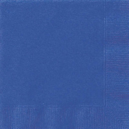 20 Serviettes 33x33cm Bleu...