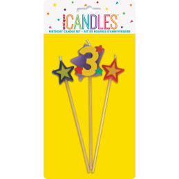 Bougie 17cm - Chiffre 3 + 2...