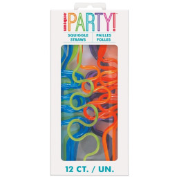 Boite 12 pailles tordues...