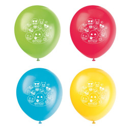 8 Ballons 30cm EMOJI 