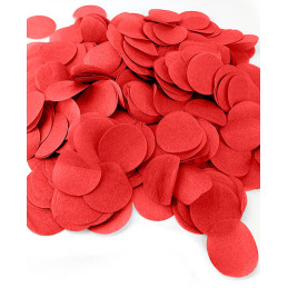 80g de confettis ronds - Rouge en boite décorée