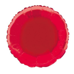 Ballon mylar 45 cm rond rouge 