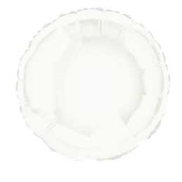 Ballon mylar 45 cm rond blanc 