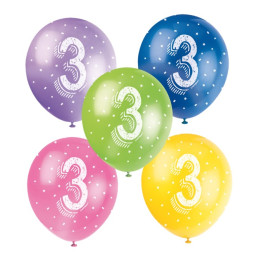 5 ballons latex nacrés...