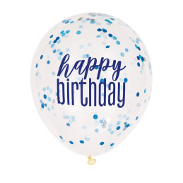 6 Ballons transparents 30cm...