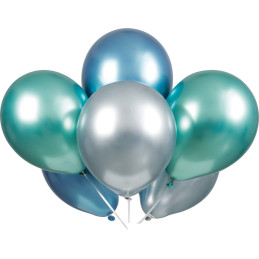 6 Ballons 28 cm PLATINIUM...
